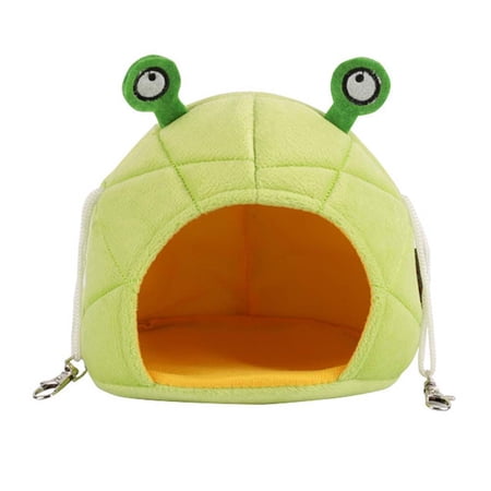 Winter Soft Squirrel Warm Nest Hedgehog Guinea Pig Hideout Hamster House Hanging Hammock Rat Bed GREEN FROG