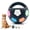Black, variant on Dog Calming Ball, Dog Toy Soccer, Interactive Squeaky Floating Rubber Ball for All Breeds and Water Play