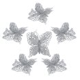 thumbnail image 3 of Decoraciones navideñas de 3 "/8cm, adornos para árbol de Navidad, decoraciones para fiesta de boda (plata), 6 uds., 3 of 8