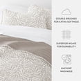 thumbnail image 6 of Noble Linens 3-Piece Taupe Tossed Ferns Reversible Quilt Set, Queen, 6 of 8