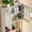 White + MDF#514, variant on Pink LED Vanity Mirror with Stool, Dressing Table for Bedroom with 2 Drawers & 5 Storage Cabinets, Adjustable Lighting, Space Saving Makeup Station with USB Ports and Hair Dryer Holder, MDF, 23.62L x