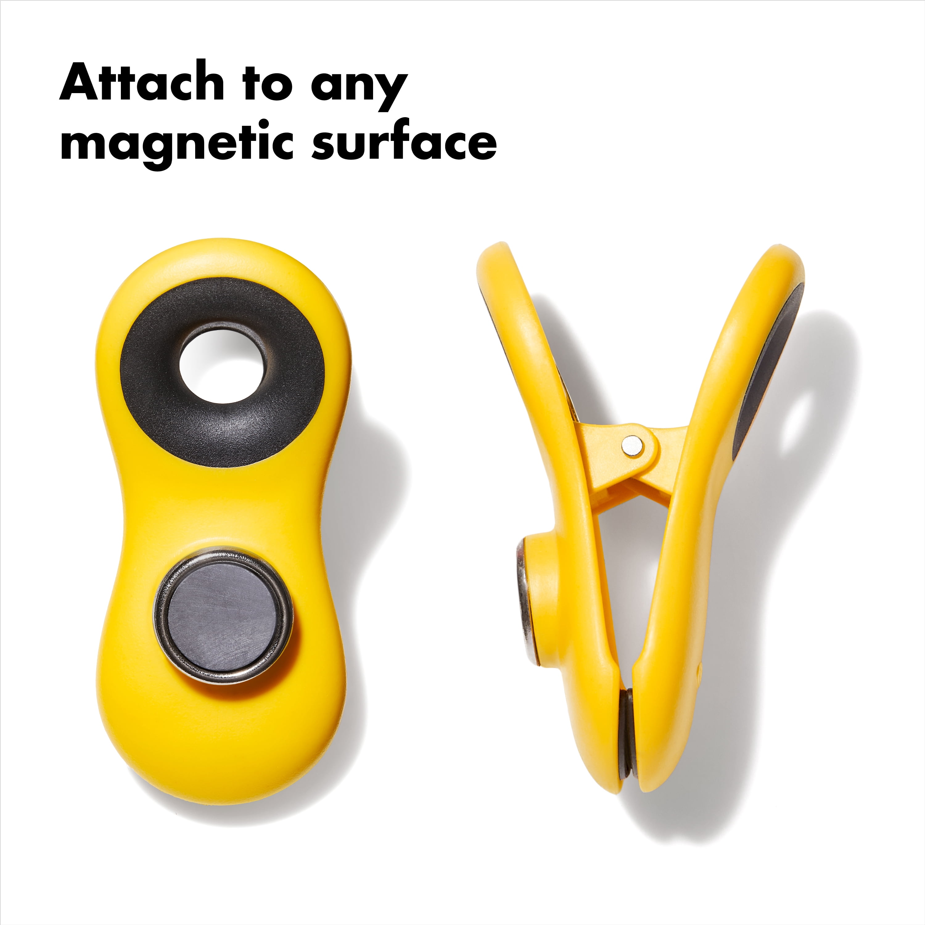 (2 pack) OXO Softworks Magnetic All-Purpose Plastic Clips, 4 Pack