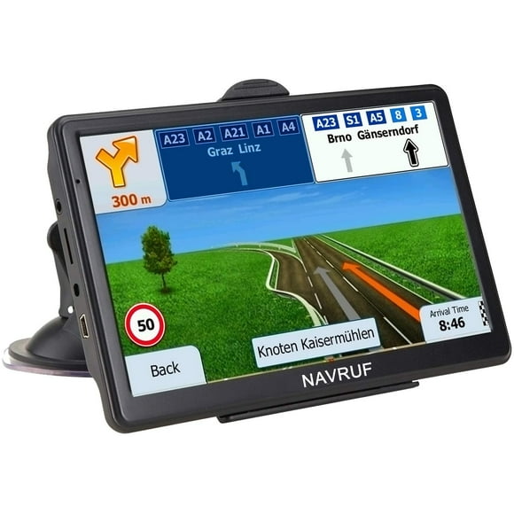 GPS Navigation for Car，Latest Map Touchscreen 7 Inch 8G 256M Navigation System with Voice Guidance and Speed ??Camera Warning, Lifetime Free Map Update
