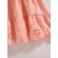 thumbnail image 6 of 4T Baby Girls Dress 5T Girls Sleeveless Dress Toddler Girls Summer Dress Ruffle Solid Color Dress Pink, 6 of 8