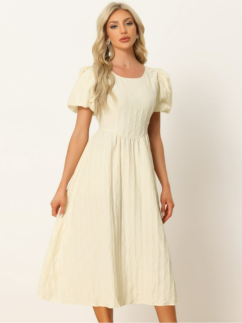 slim fit dress slacks Long Sleeve Fit & Flare Knit Dress, Beige Heather – Jolie Moi Retail main image 0