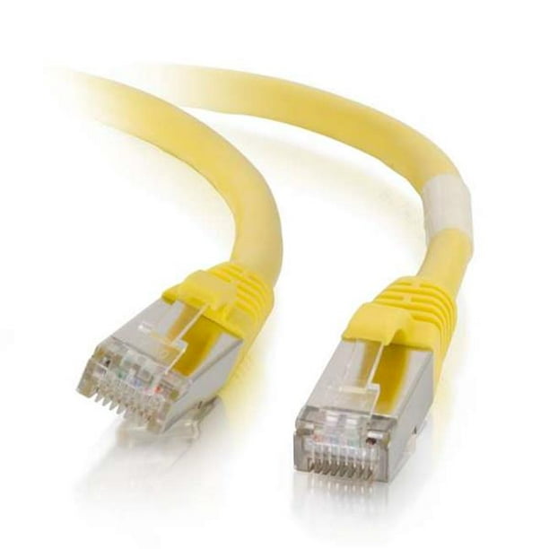 Câbles à Utiliser 00871 Câble de Raccordement Réseau Ethernet Blindé Sans Armature de 15 Pi - Jaune