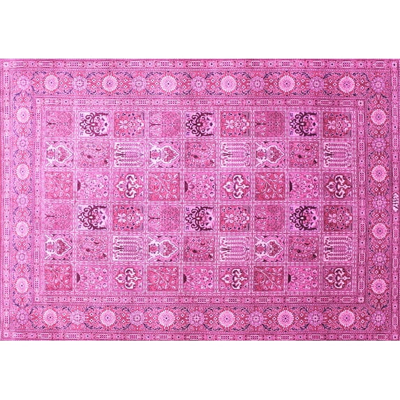 Ahgly Company Indoor Rectangle Persian Pink Traditional Area Rugs, 4' x 6'