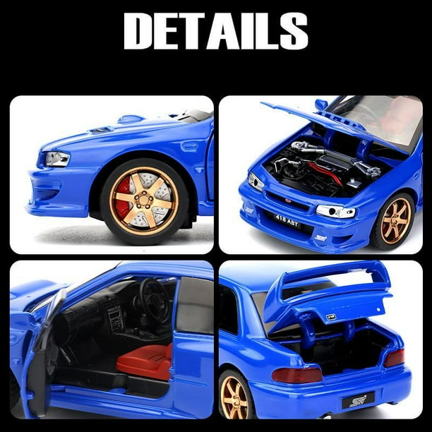 1/32 Subaru Impreza WRX 22B STI JDM Toy Car Model Diecast Metal