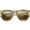 Tortoise-Gold / Brown, variant on sunglassLA - High Fashion Alligator Metal Temple Bold Rimmed Flat Top Sunglasses - 50mm
