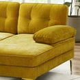 thumbnail image 4 of MERITLIFE Sofa, Deep Seat Sofa-Contemporary Chenille Sofa Couch, 82.7" Wide 4 Seater Sofa for Living Room-Oversized Sofa, Yellow Comfy Sofa, 4 of 9
