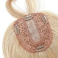 thumbnail image 4 of MY-LADY Clip in Toupee Women Topper 100% Real Remy Human Extensions Silk Top 130% Density Hairpiece for Thinning Hair #18P613 Ash & Bleach Blonde 14", 4 of 10