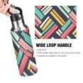 thumbnail image 4 of Yayeee 20oz Insulated Water Bottle Double Wall Stainless Steel with Flip Straw Lid, Red Geometric, 4 of 7