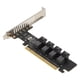 thumbnail image 2 of Tarjeta adaptadora PCIE a U.2 Tarjeta de expansión dividida PCIE X16 a 4 puertos U.2 NVME SFF8643 SFF8639 con indicador LED, 2 of 12