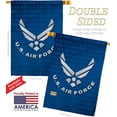 thumbnail image 3 of Breeze Decor BD-MI-HS-108053-IP-BO-D-IM11-AF 28 x 40 in. US Air Force Americana Military Impressions Decorative Vertical Double Sided House Flag Set with Pole Bracket Hardware, 3 of 6