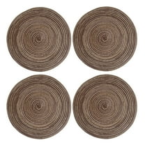 RUIQPGRT Sales Today Clearance Round Placemats Set Of 4 Round Table Placemats Braided Cotton Place Mats 15 Inch for Kitchen Dining Table Holiday Party Home and Kitchen