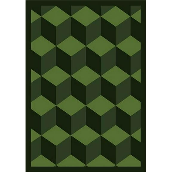 Highrise Emerald 5 ft.4 in. x 7 ft.8 in.  WearOn Nylon Machine Tufted- Cut Pile Whimsy Rug