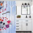 thumbnail image 3 of Frozen-Olaf Shower Curtain,Shower Curtain Liner,Shower Curtain Fall Waterproof in Bath 72x72 inches,Long Shower Curtains Set with Curtain Hooks, 3 of 4