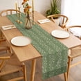 thumbnail image 3 of Table Runner 72 Inches Long for Kitchen Dining, Sage Green Floral Dresser Scarf Farmhouse, Dining Table Decorations for Wedding/Parties, Spring Flowers 14 x 72 In, 3 of 8
