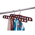 thumbnail image 2 of Wooden Scarf Hanger - Walnut & Chrome, 2 of 4