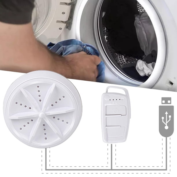Mini lavadora ultrasónica, limpiador de ropa, arandela USB giratoria para pantalones, ropa interior, calcetines, sujetador, viaje en casa, Camping Automático Macarena Lavadora de viaje