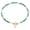A, variant on Artisan-Made Elova Dainty Neck Jewelry, Smooth Turquoise Stones Interspersed With Round Pearls
