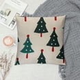 thumbnail image 2 of Qinduosi Christmas Tree Throw Pillow Covers Inches Embroidered Xmas Decoration Pillow Cases with Green Trees (Pack of ) (Christmas Trees), 2 of 5
