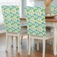 thumbnail image 2 of Summer Oceans Fish Chair Covers Set of 6 Country Sea Watercolor Yellow Lemon Leaf Chair Back Covers Stretch Removable Washable Slipcovers Protector for Dining Room Kitchen Party Decor, 2 of 9