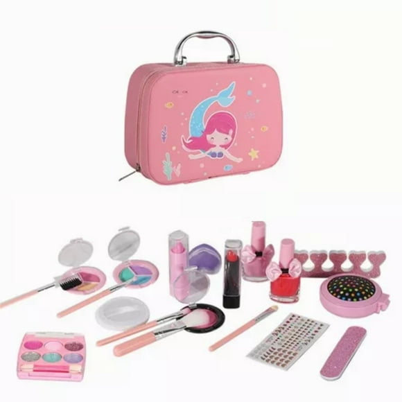 Juego De Maquillaje De Niñas 20 Pcs Rosa Sirena BLOSOOM