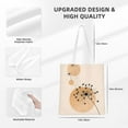 thumbnail image 4 of DouZhe Reusable Grocery Bags, Boho Dandelion Flower Lightweight Polyester Canvas Cloth Tote Bag for Travle Gym Shopping School, 15" x 16", 4 of 7