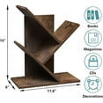 thumbnail image 3 of VFDTBUHN 3 Tier Small Tree Bookshelf Storage Organizer Shelves Floor Standing Bookcase  Wood Storage Rack for   Living Room Bedroom Display for Book Magazine CD Manga Black, 3 of 6