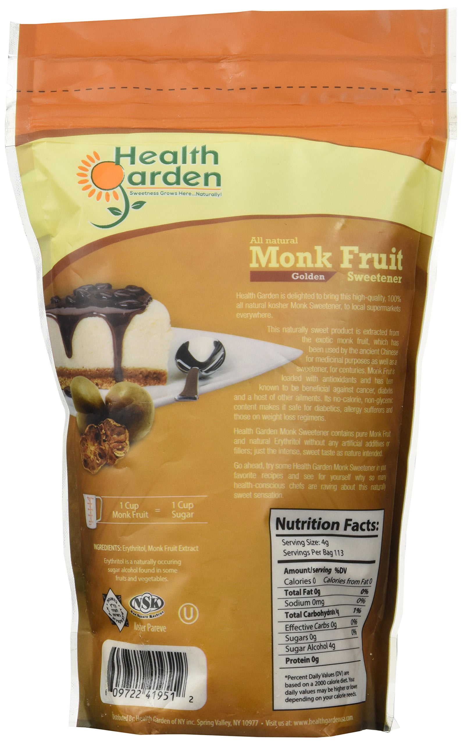 Health Garden Golden Monk Fruit Sweetener 1 lb