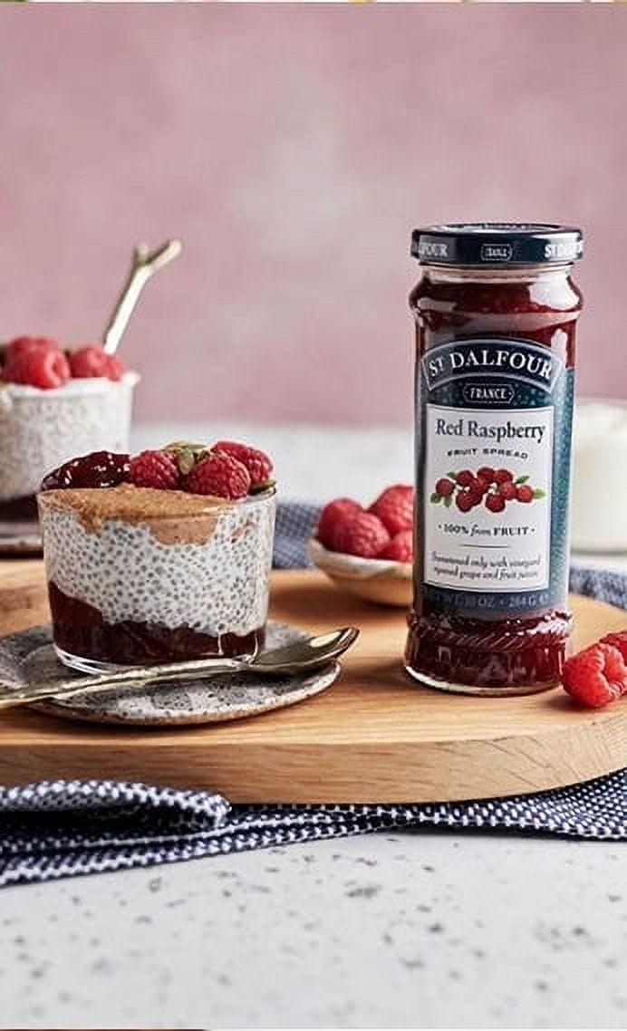 Pack of 6, St Dalfour Red Raspberry Fruit Spread, 10 oz
