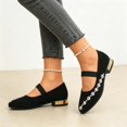 thumbnail image 6 of Eltusu Women Shoes, Strap Low Heel Pointed Toe Fashion Dress Shoes Black Size 8.5, 6 of 8