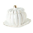 thumbnail image 6 of ULTNICE 1set Creative Pumpkin Shape Ceramic Rice Bowl With Trim Includes Double Kitchen Plates For Soups And Dishes, 6 of 8