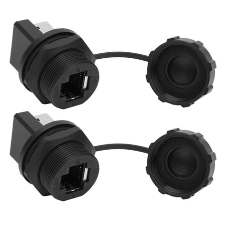 Ethernet Connector, Threaded Connection 2 Pcs RJ45 Connector, For LED ...
