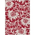 thumbnail image 2 of Addison Rugs Chantille Indoor/Outdoor Transitional Floral Burgundy Washable Rectangle Rug, 3' x 5', 2 of 6