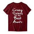 thumbnail image 3 of TSADFHJI Hauts Scintillants pour Femmes Bleu Femmes Décontracté Imprimé Manches Courtes Blouse Col Rond Tee Tunique Chemises L Rouge, 3 of 3