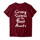 thumbnail image 2 of Gibobby Blusa de Trabajo de Manga Corta Mujeres Casual Impresión Manga Corta Tops Blusa Cuello Redondo Casual Tee Túnica Camisas(Vino,M), 2 of 3