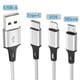 thumbnail image 5 of Cable de Carga USB Múltiple de 10 Pies 3A, Conector de Cable de Carga Rápida 3 en 1 con Adaptador de Puerto USB Dual/tipo C/Micro, Compatible con Tabletas Teléfono 12 11 Pro 8 7 6 Samsung Galaxy (10 Pies) Negro, 5 of 5