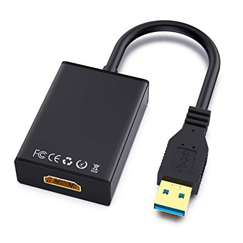 Develop Disappointment Everyone USB to HDMI Adapter,ABLEWE USB 3.0/2.0 to HDMI 1080P Video Graphics Cable  Converter with Audio for PC Laptop Projector HDTV Compatible with Windows  XP 7/8/8.1/10 - Walmart.com