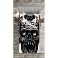 thumbnail image 3 of Ambesonne Halloween Quilted Bedspread Set 2 Pcs, Zombie Evil Dead Man, Twin Size, Black Dark Grey, 3 of 3