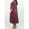 thumbnail image 2 of Vestido Boho / Tallas Extras, 23811 (Magenta - Fiusha) fucsia 38, 2 of 7