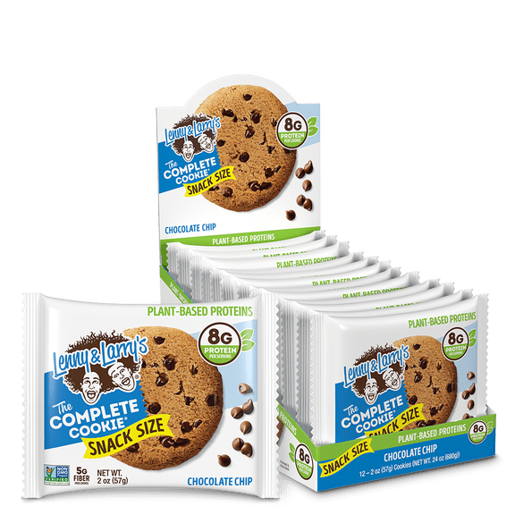 Lenny & Larry's The Complete Cookie, Chocolate Chip, 2oz, 12ct - Plant-Based Protein Cookies, Vegan and Non-GMO