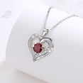 thumbnail image 4 of EUDORA Sterling Silver Birthstone Necklaces for Women, January Birthday Gift I Love You to the Moon and Back Pendant Jewelry, Gifts for Sister Daughter Mom, Jan Garnet, 4 of 9