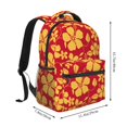 thumbnail image 2 of Disketp Red Vintage Flowers Mochila Estampada para Hombre y Mujer – Mochila Ligera Clásica con Múltiples Bolsillos para Universidad, Trabajo y Viajes-One Size, 2 of 5