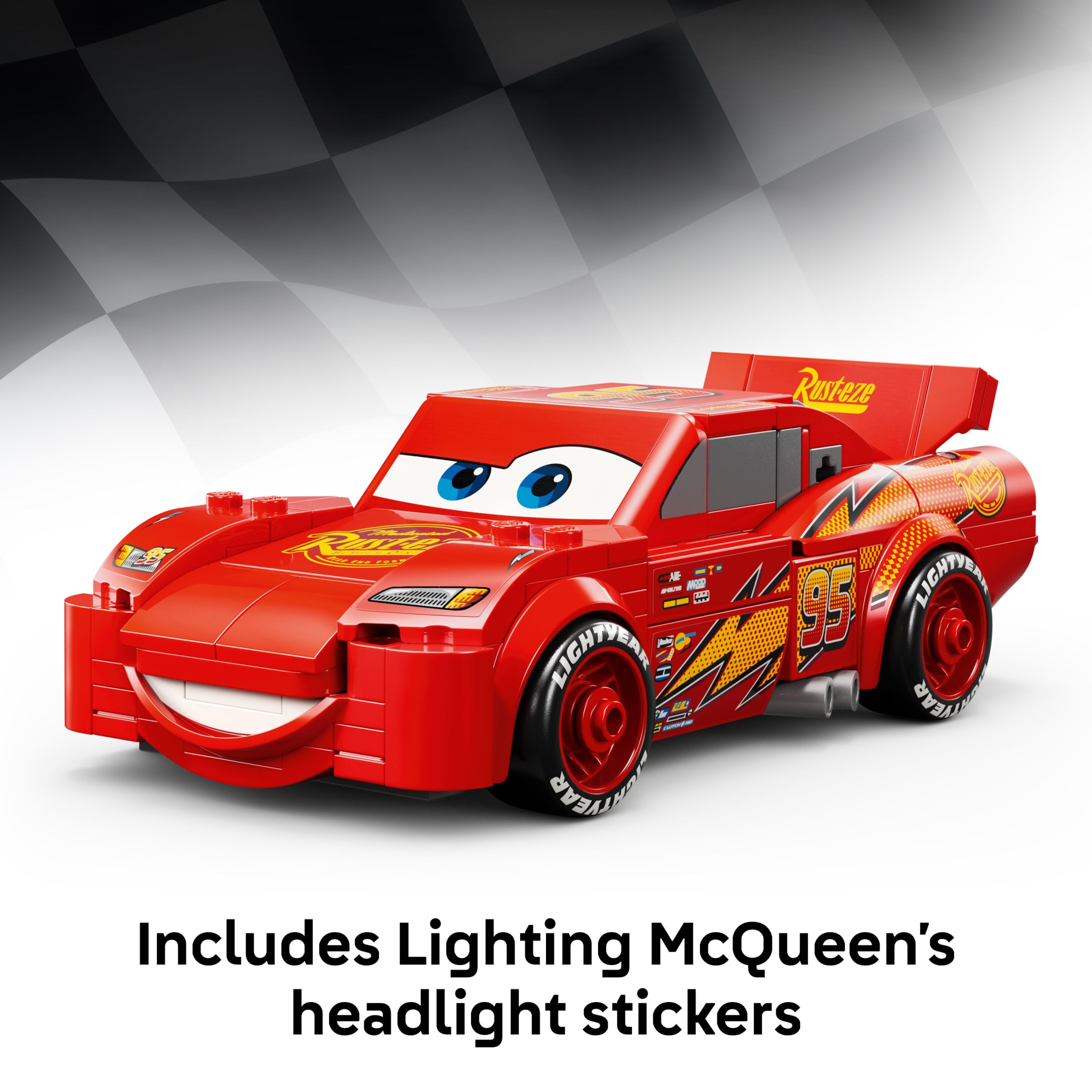 LEGO Speed Champions Rayo McQueen - Juguete de construcción para niños y niñas, de 9 años en adelante - Regalo de cumpleaños de auto de carreras para niños - Juguete de Disney Pixar Cars - 77255 6