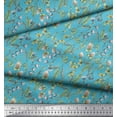 thumbnail image 2 of Soimoi Blue Cotton Duck Fabric Bell Flower & Clover Leaves Printed Craft Fabric by the Yard 42 Inch Wide, 2 of 3
