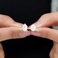 thumbnail image 6 of Rosec Jewels Pear Shape Moissanite Solitaire Stud Earrings for Women (6X8 mm) - D-VS1 Quality, 14K Yellow Gold, 6 of 8