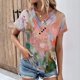 thumbnail image 1 of Fiudx Tops para Mujer Top Informal de Primavera y Verano de Manga Corta con Cuello En V para Mujer, 1 of 4