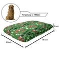thumbnail image 2 of Adventure Cartoon Pet Bed, Tiny Winged Flying Dragon Old Ginger Viking Man, Chew Resistant Pad for Dogs and Cats Cushion with Removable Cover, 24" x 39", Burnt Sienna Fern Green, by Ambesonne, 2 of 4